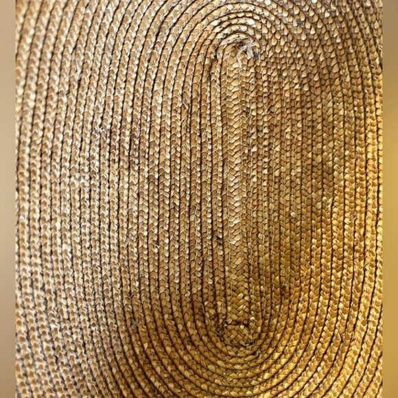 Vintage Handwoven Straw Oval Basket – Rustic Boho Decorative Storage - Picture 5 of 7